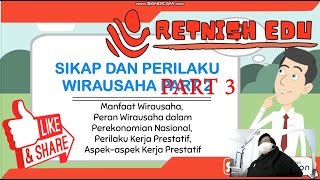 Perilaku Kerja Prestatif dan Aspek-aspek Kerja Prestatif  || Sikap dan Perilaku Wirausaha Part 3