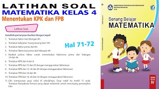 Latihan Soal Matematika Kelas 4 Halaman 71 - Cara Menentukan Kpk Dan FPB