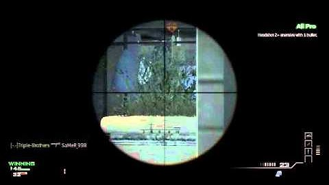 MW3 L118A COLLATERAL ALL PRO 1 BULLET 2 HEADSHOTS