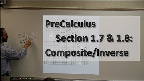 PreCalculus Sections 1.7 & 1.8: Composite/Inverse Functions (Workday)