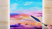 夕焼け空の絵をリアルに描いてみた Painting And Drawing The Sunset Sky Youtube