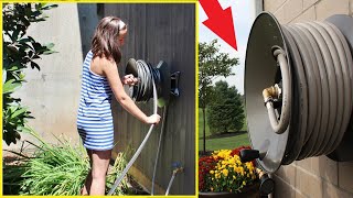 ELEY Hose Reels Wall Mount Garden Hose Reel Installation on Brick