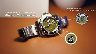 Prestar NYC Aquaman Classic Diamond Watch - REAL DIAMONDS!