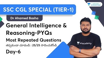 General Intelligence & Reasoning-PYQs | Day 6 | Unacademy SSC and Banks Telugu | Dr. Ahamed Basha