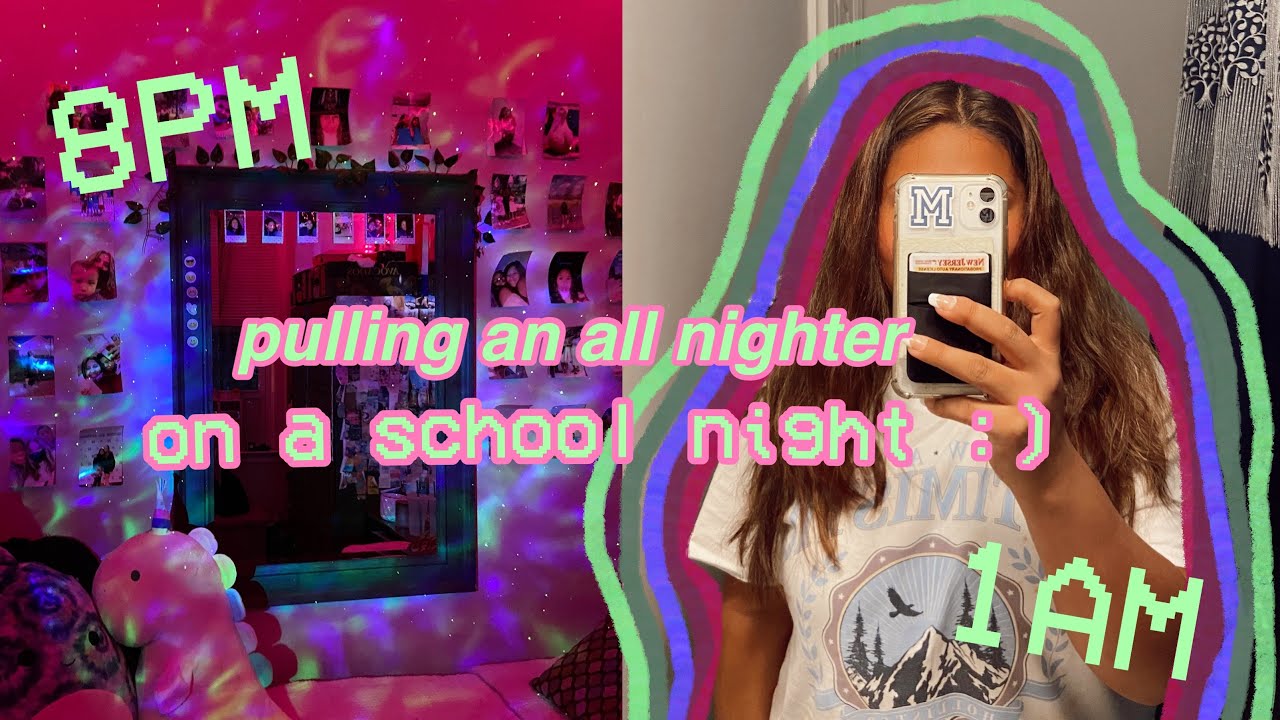 pulling an all nighter during a school night *very productive* - YouTube