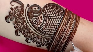 Front and Back bridal mehandi design stylish mehandi art l new pattern Rakhi easy simple mehandi 777