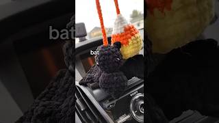 which crochet car hanger is your favorite? #crochet #halloweencrochet #crochetcarcharm #carcharm