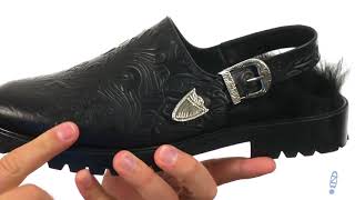 Toga Virilis Embossed Leather Open-Back Loafer SKU: 8957098