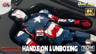 ZD Toys Iron Man 3 Iron Patriot 1:10 Scale Collectible Figure Hands on & Unboxing