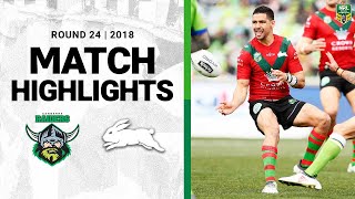2018 NRL Highlights | Round 24 | Canberra Raiders v South Sydney Rabbitohs