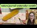 💛Citrine NATURE JOURNAL with me⭐️citrine nature journal entry⭐️citrine crystal watercolor swatching