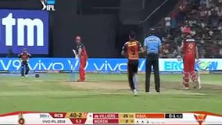 sunrisere hydrabad vs royal challanger benglore ab devillierse six