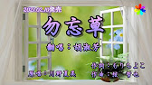 21 02 10発売 勿忘草 歌詞中譯 原唱 川野夏美翻唱 胡淑芳 Youtube