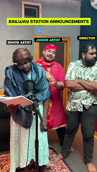 Railway Station Announcement Be Like 😂😂 #vikkals #recordingsessions
