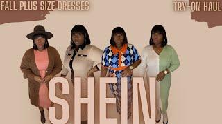 SHEIN PLUS SIZE TRYON HAUL 2021|+FALL DRESSES+SLAY AT THANKSGIVING ON A BUDGET!