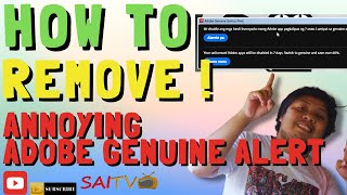 HOW TO REMOVE ANNOYING ADOBE GENUINE SERVICE ALERT SUPER EASY AND SAFE! FIX FIX FIX !!! 100% WORKING
