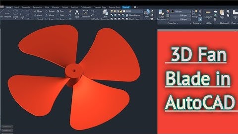 How to make a 3D Fan Blade in AutoCAD by SARC TECH.