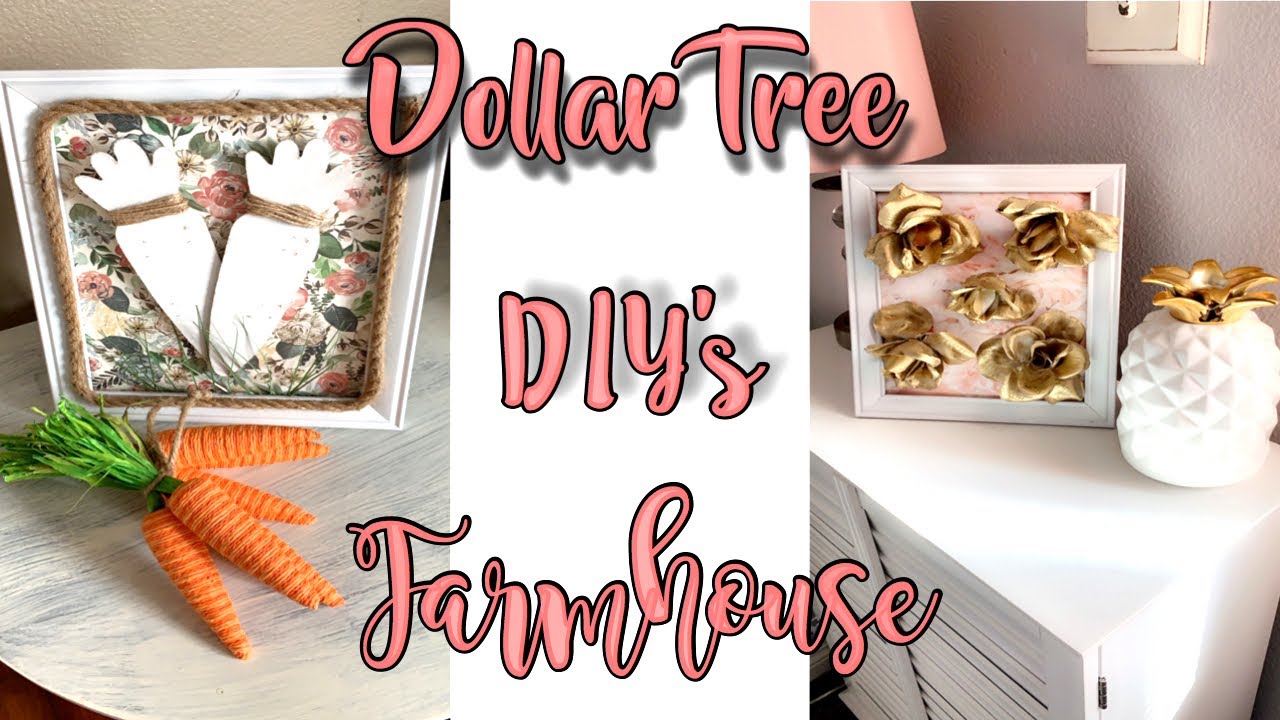 FARMHOUSE DIY | FARMHOUSE DIY DECOR | SPRING WALL DECOR | DOLLAR TREE ...