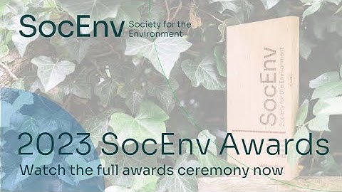 Celebrating Environmental Success / 2023 SocEnv Awards and Lectures - FULL EVENT!