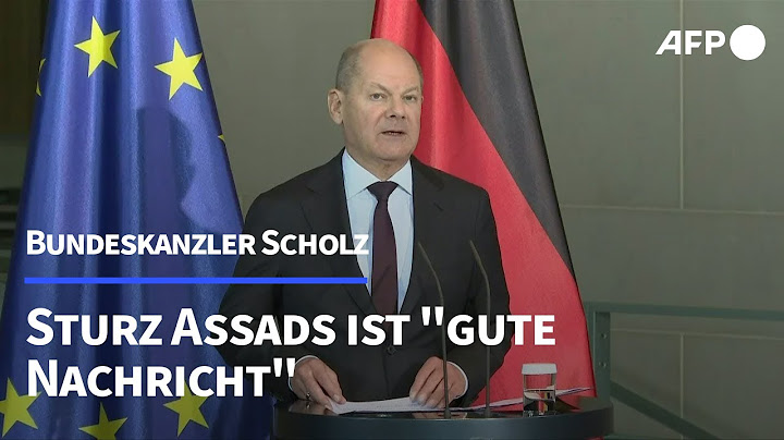 Scholz: Sturz von Assad eine "gute Nachricht" | AFP