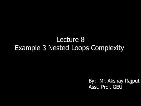 Lecture 8 - Example 3 Nested Loops