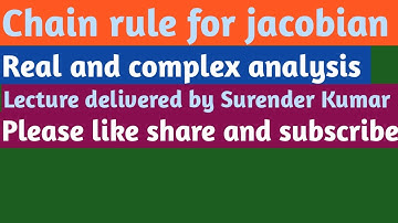 Chain rule for jacobian #BSC 3rd year #real and complex analysis #