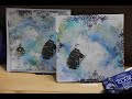 Gelli Plate, Maritime Karte/Card, Technik m. Papierresten, Stempeln Cartes-d-Art by Sandra Huber