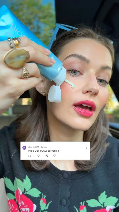 Applying the Biore sunscreen over makeup! #sunscreen #koreansunscreen