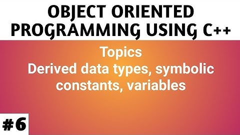 Lecture - 6 Programming with C++ || MSc Computer Science || BCA || MDU Rohtak