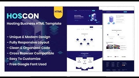 Hoscon - Hosting Business HTML Template | Themeforest Templates