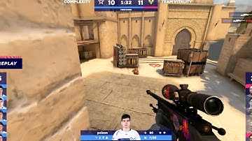 Poizon 4 kills with awp after return for Complexity \ Vitality vs Complexity \ BLAST Spring Groups