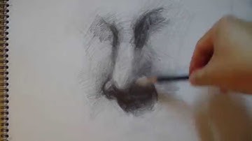 Pencil drawing a nose [Time Lapse]