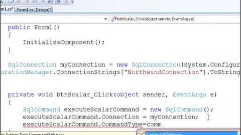 2. Visual C# ADO .NET ExecuteScalar