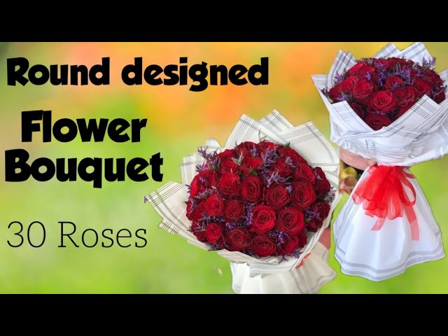 How to Wrap a Hand Bouquet Tutorial, Flower Wrapping Ideas & Technique, Cara Membuat Buket Bunga - Yo…