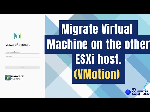 How to migrate virtual machine (vMotion) on the other ESXi host in vCenter.