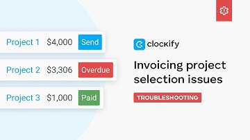 I can’t select a project when creating an invoice