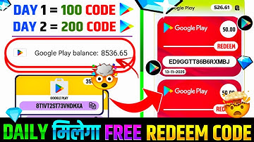 FREE REDEEM CODES INSTANT 🤩 | 800 REDEEM CODE FREE | HOW TO GET GOOGLE PLAY STORE REDEEM CODES FREE