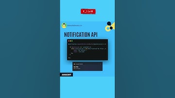 Javascript, Notification API #javascript #shorts
