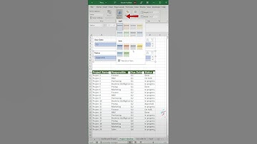 Excel project timeline filter with slicer
