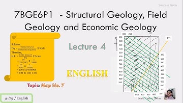 Structural Geology Practical: Map 7 Outcrop Tracing with Dip & Strike | Map Exercise, English