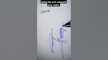 Hussain name signature style #calligraphy #handlatter #short video #subscribe me please 🙏🙏🙏🙏👈💯💯💯