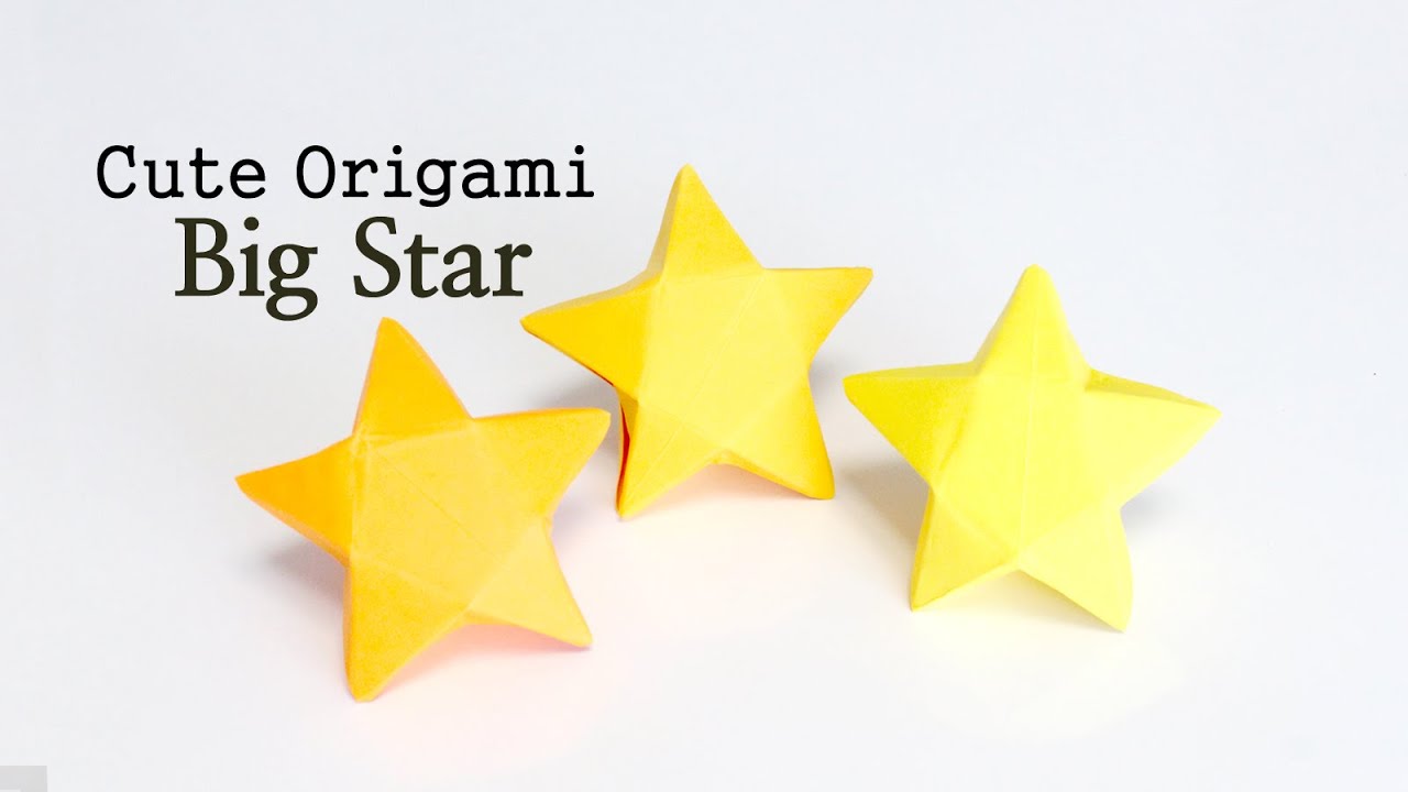 Cute origami I how to fold chubby large star 