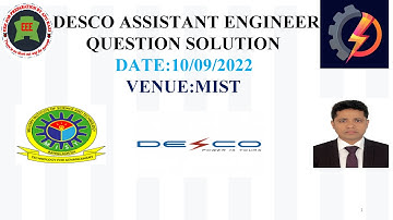 DESCO AE QUESTION SOLUTION-2022 ,VENUE:MIST