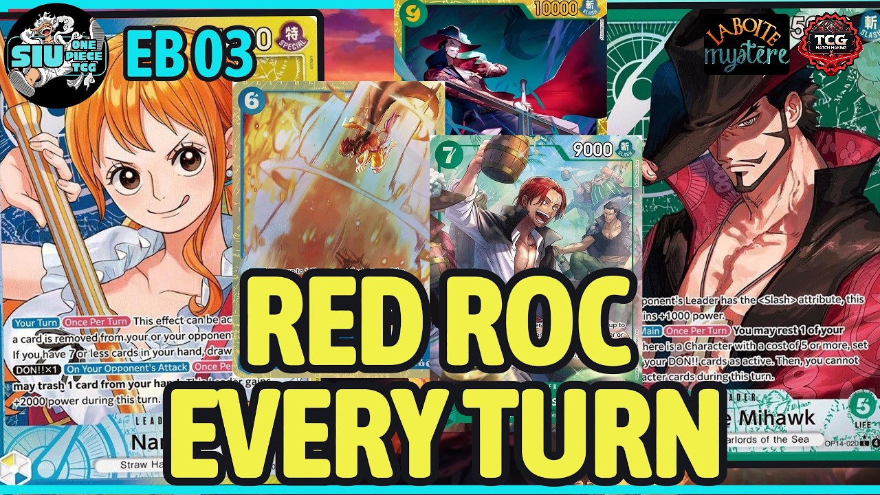 RED ROC EVERY TURN [EB03] 🔵🟡 Nami VS. 🟢 Mihawk 🎮 GAMEPLAY - YouTube