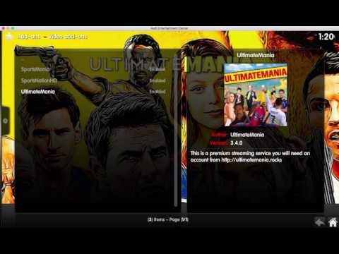 How to install UltimateMania, SportsMania on Kodi