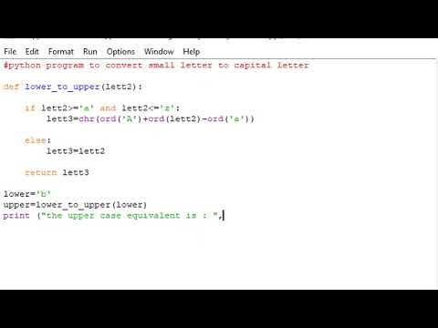 python program to convert small letter to capital letter - YouTube