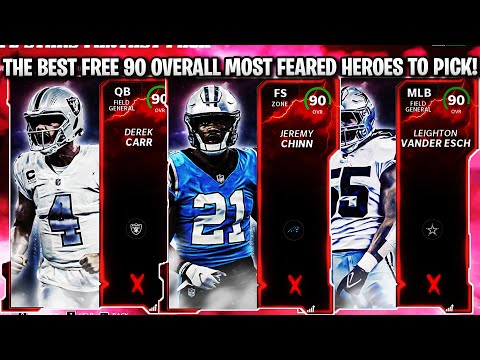 THE BEST FREE 90 OVERALL MOST FEARED HEROES TO PICK! | MADDEN 22 ULTIMATE TEAM