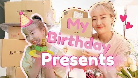 Как дарят подарки в Корее 🎁 Куча подарков на мой день рождения❤️ Новый макбук 🎉