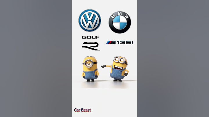 VW golf R  vs BMW M135 i minions style #tiktok #funny #status #bmw #car