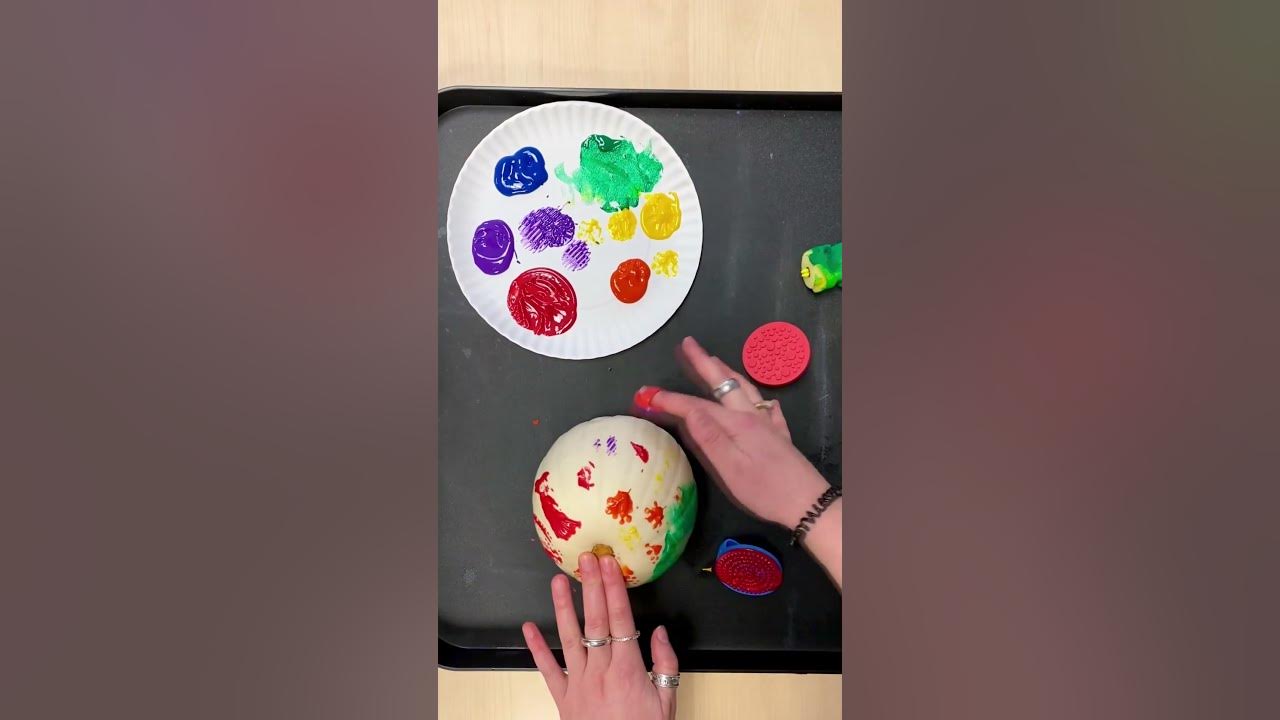 Pumpkin Painting Process Art